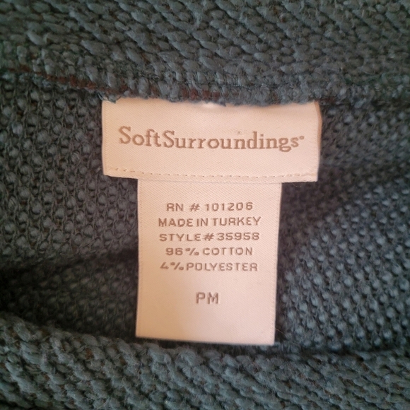 Soft Surroundings Green Knit Dress Size Medium Petite - Picture 5 of 5